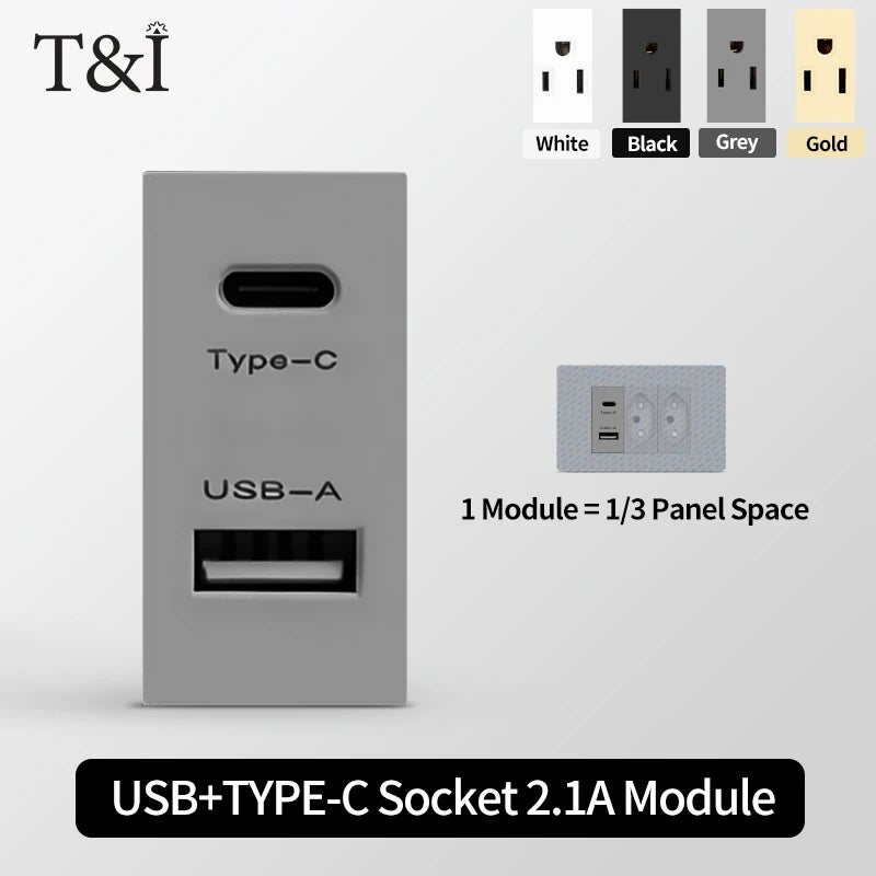 DIY Modular Tempered Glass Wall Plate2x4inch NEMA 5-15R Duplex Outlet US EU Italy Chile Interchangeable Electrical Socket Module