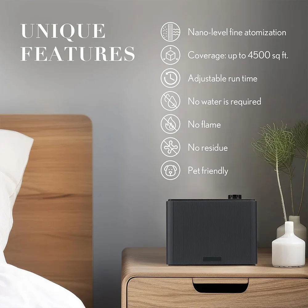 Smart Scent Air Machine For Home Hotel Spa HVAC Aroma Diffuser Cover Up to 4000m³ Black 1000ML Fragrance Diffuser WIFI Bluetooth