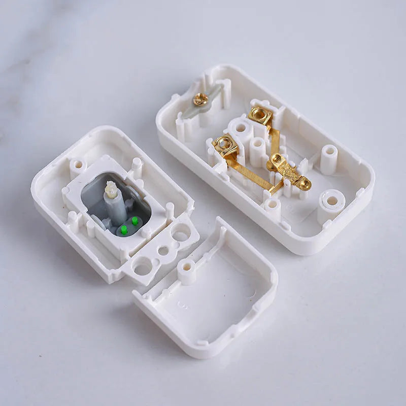 1PCS Boat Shape Switch Small Rocker Button Wiring Switch White Hand Pinch Bedside Small Appliance Push Button White Switch 818