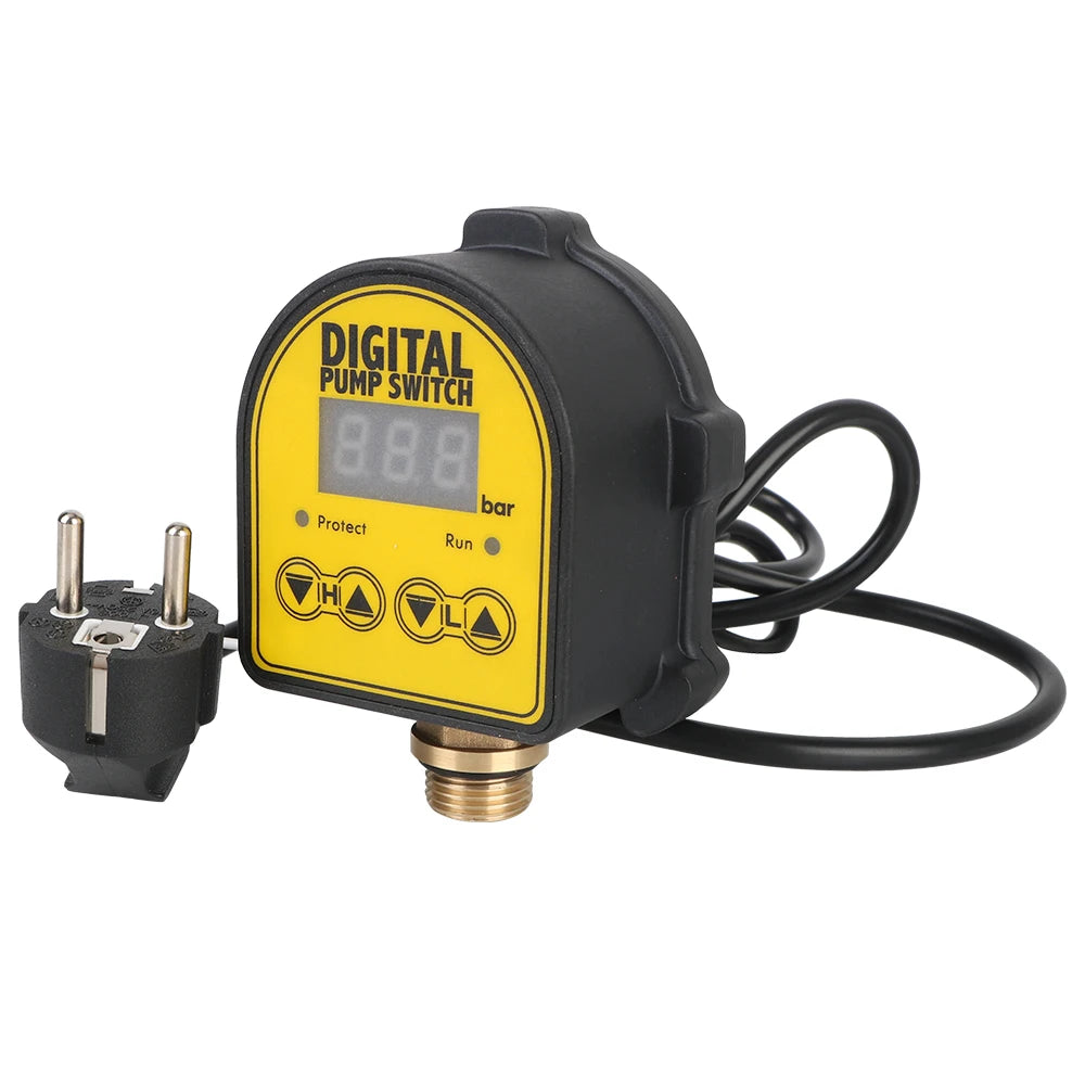0-10 Bar 1/2'' interface 220V Digital Automatic Air Pump For Water Pump On/OFF Water Oil Compressor Pressure Controller Switch