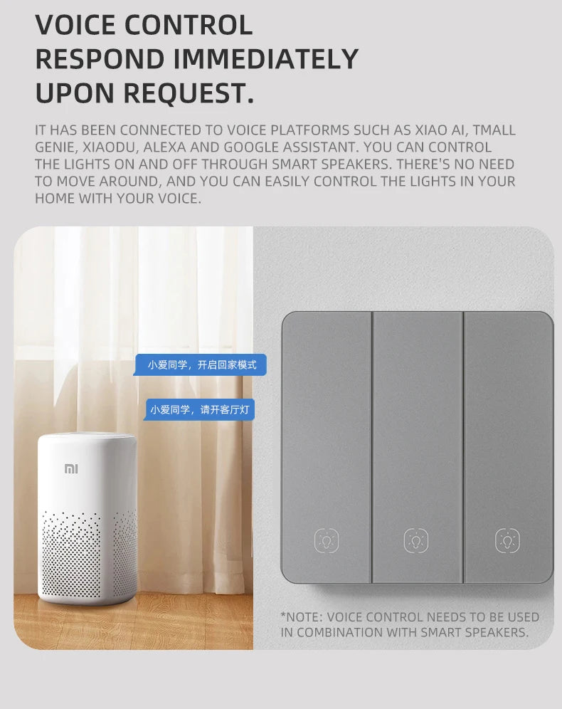 Tuya Smart WiFi Smart Light Switches glass panel No Neutral Wire No capacitor required Remote control Support Alexa Google Home