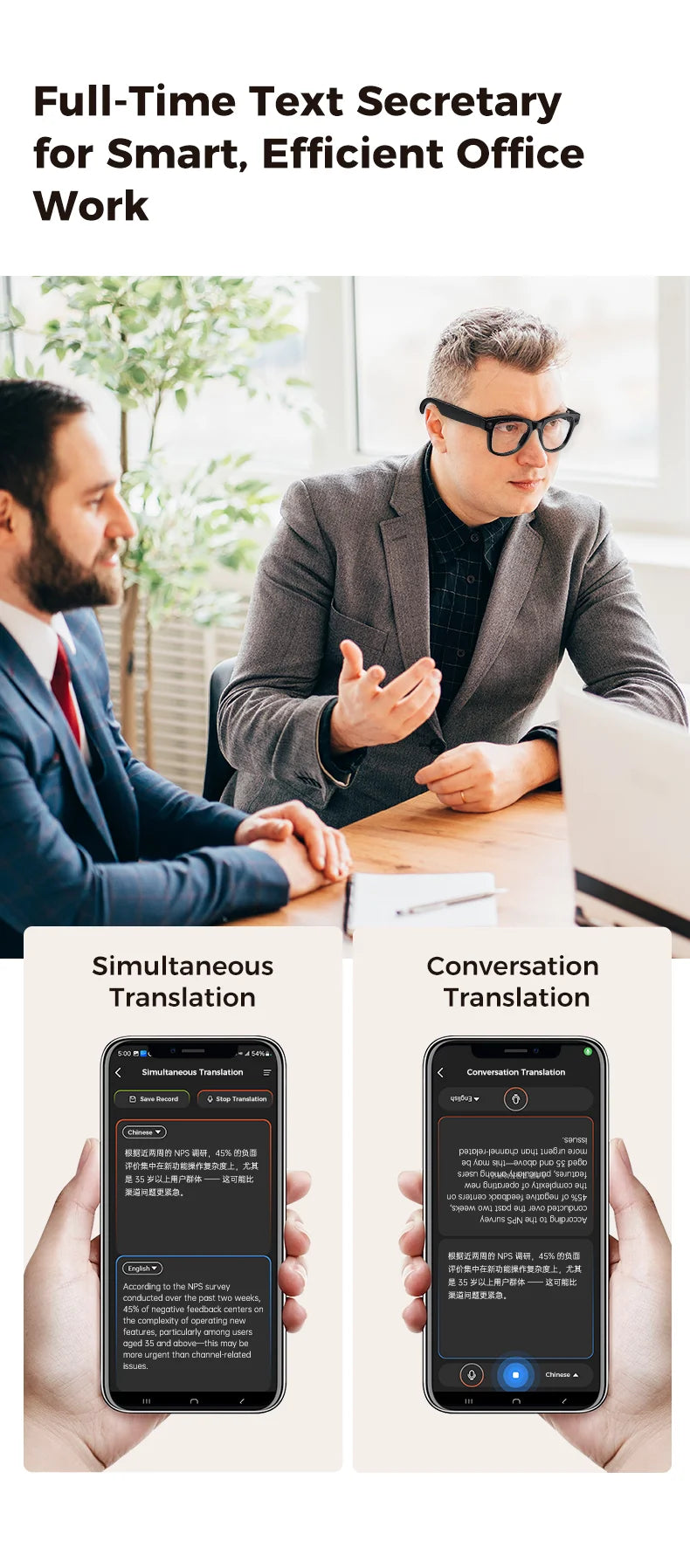 2026 New 32G Memory 800W 4K Camera Smart Glasses Men Photos&Videos 3600mAh Power Bank 120+Languages Translation AI Glasses Women