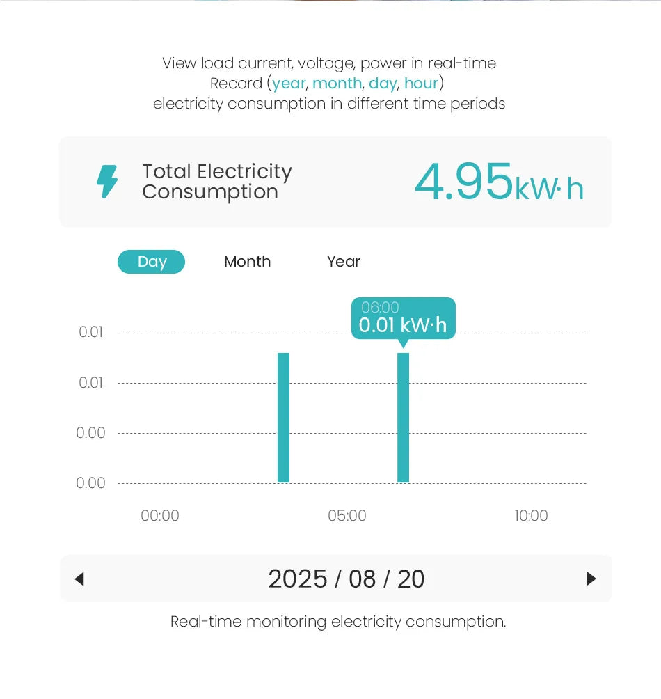 Tuya WiFi Circuit Breaker Smart 1P+N 63A  MCB Timer Power Energy kWh Voltage Current Meter Protector Voice Remote Control Switch