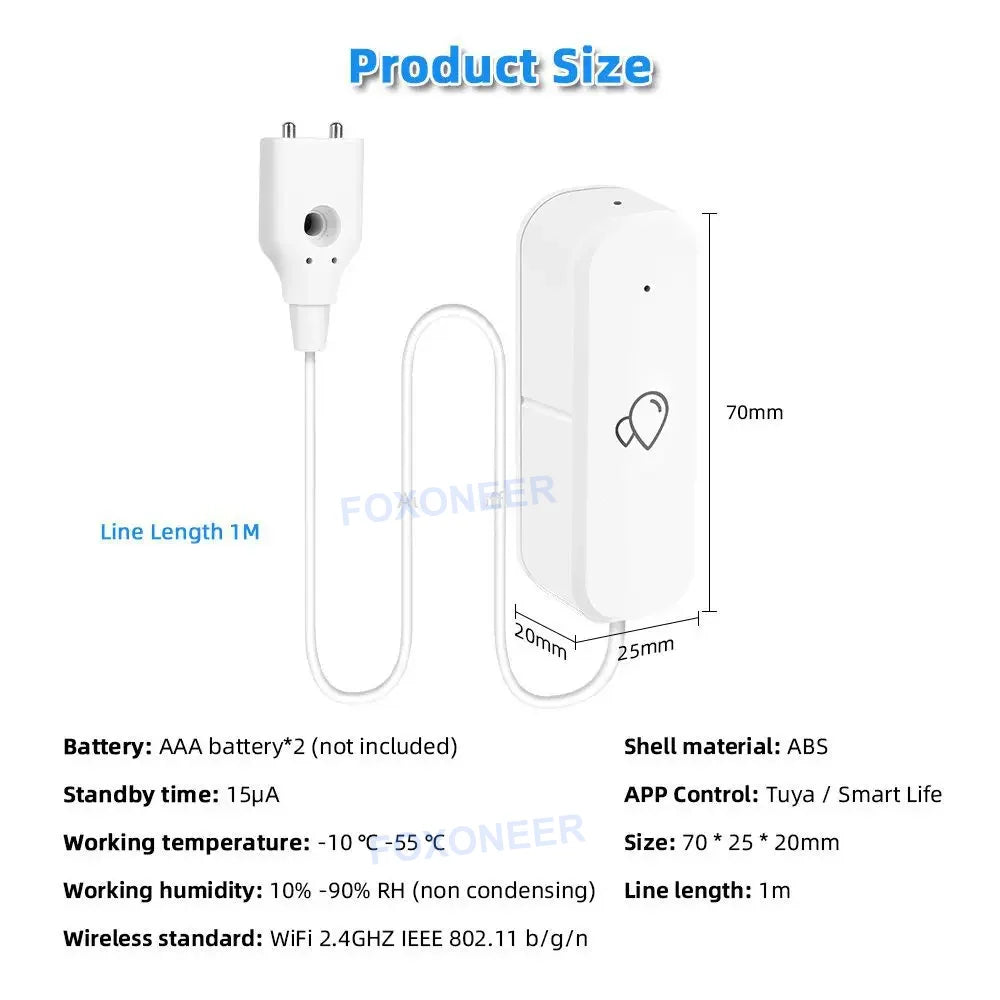 ZigBee Water Sensor Leakage Alarm Flood Leak Detector Smart Home APP Remote Control Smart Home Security Protection
