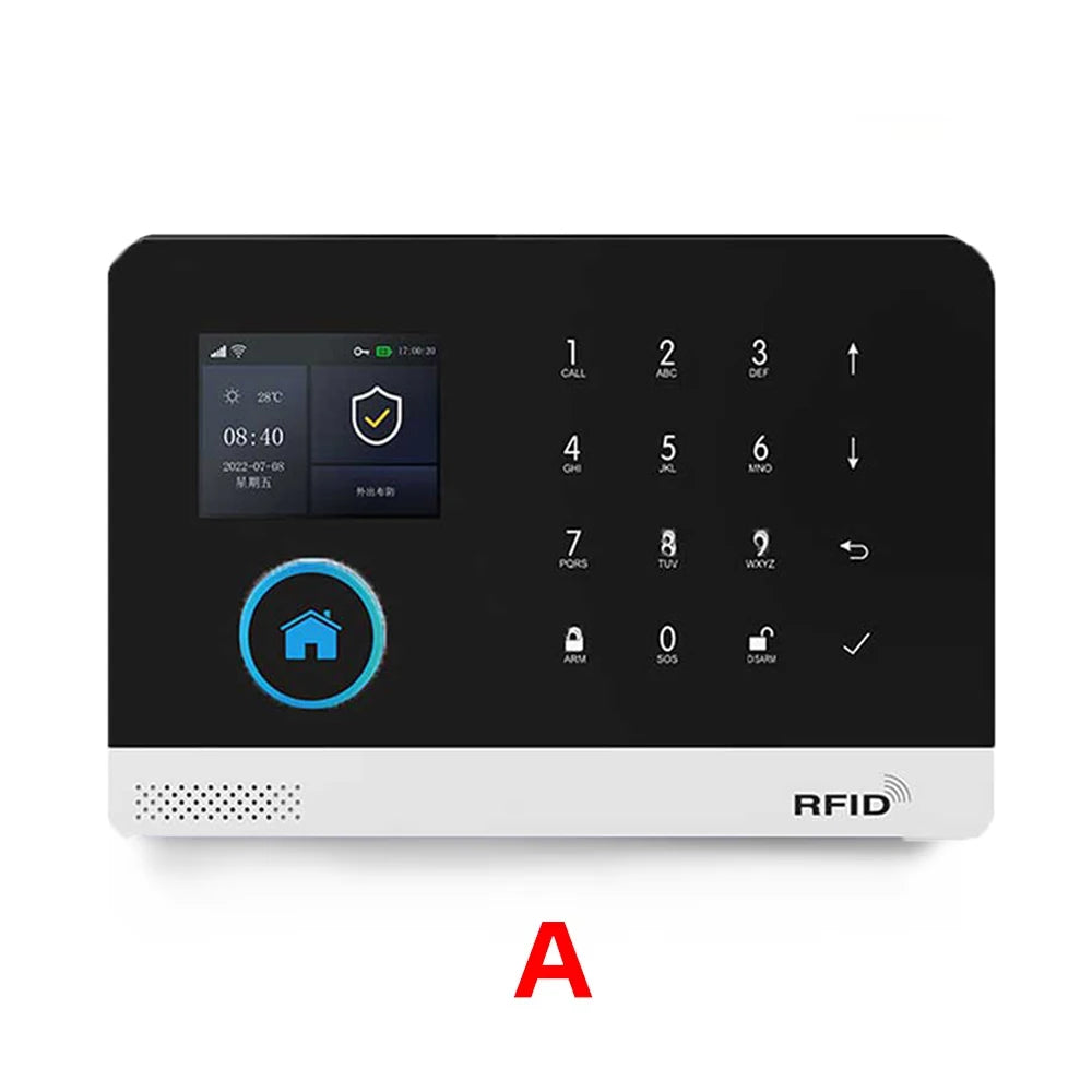 Smart Home WiFi GSM Alarm System for Home with Motion Sensor Wireless Siren Night Vision IP Camera Works with Tuya Support Alexa
