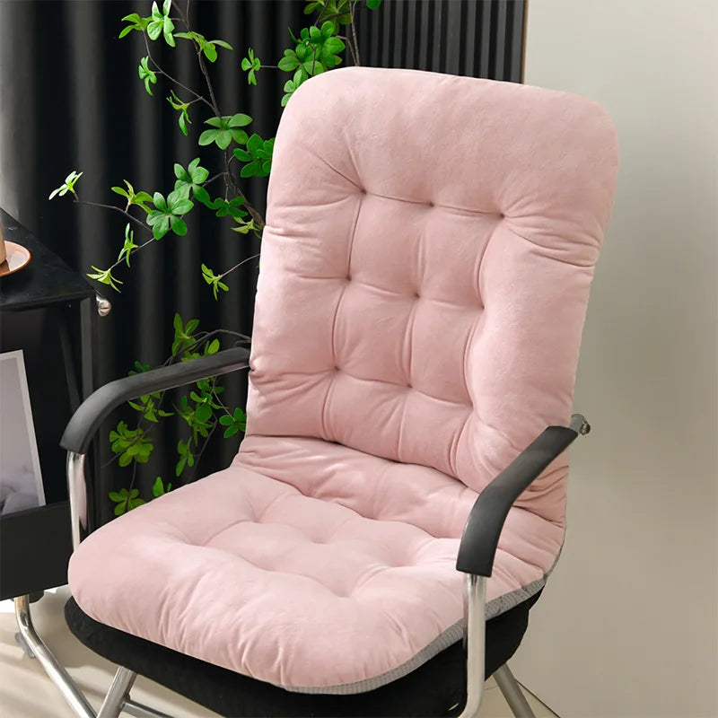 Ultra-Soft Fleece Integrated Seat and Back Cushion, Thickened Winter Pad for Bench, Office Chair, Lounge Chair & Rocking Chair