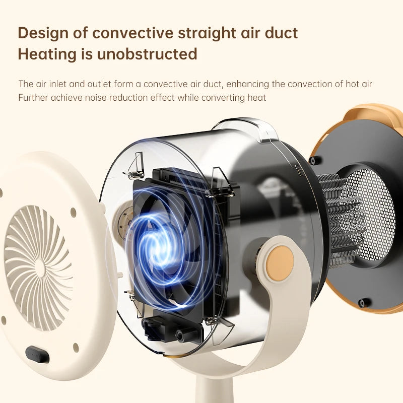 500W Electric Heater Quick Heating Compact 90° Adjustable Angle Portable Desktop Heater Silent Energy Efficient For Home Office