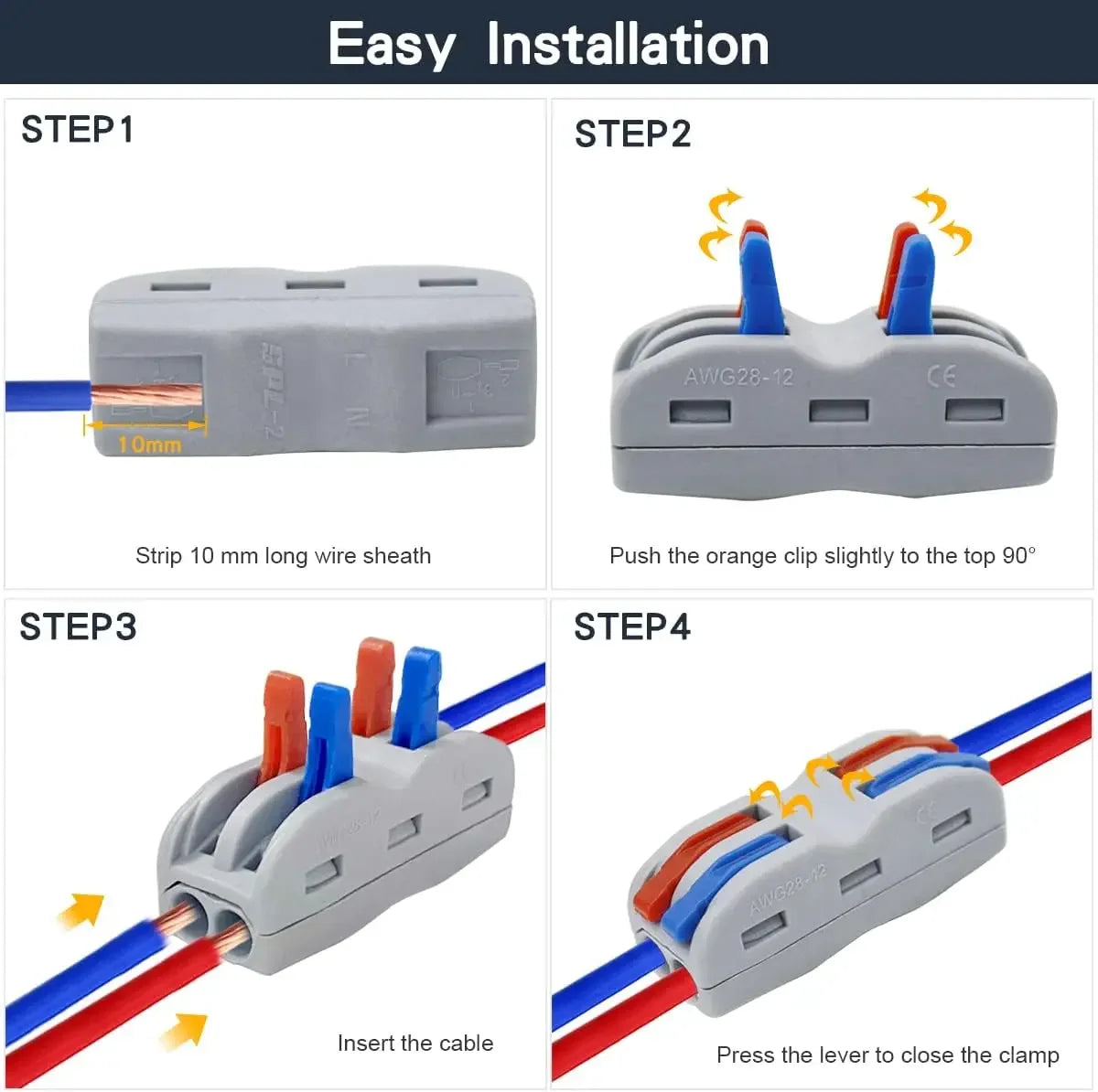 1 In Multiple Out Push-in Electrical Wire Connector Terminal Block Universal Fast Wiring Cable Connectors For Cable Connection