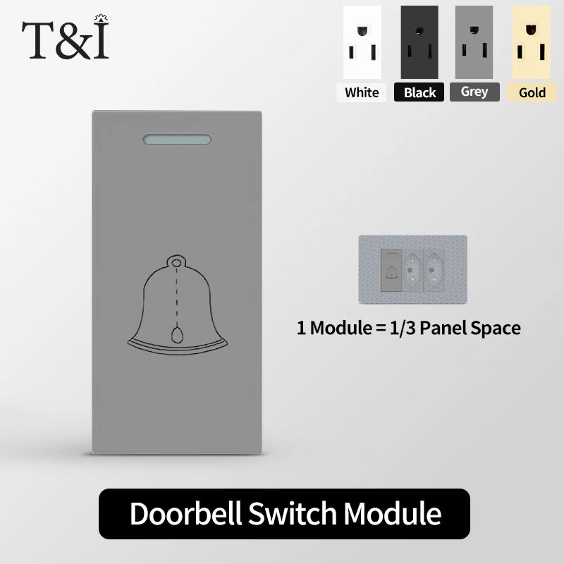 DIY Modular Tempered Glass Wall Plate2x4inch NEMA 5-15R Duplex Outlet US EU Italy Chile Interchangeable Electrical Socket Module
