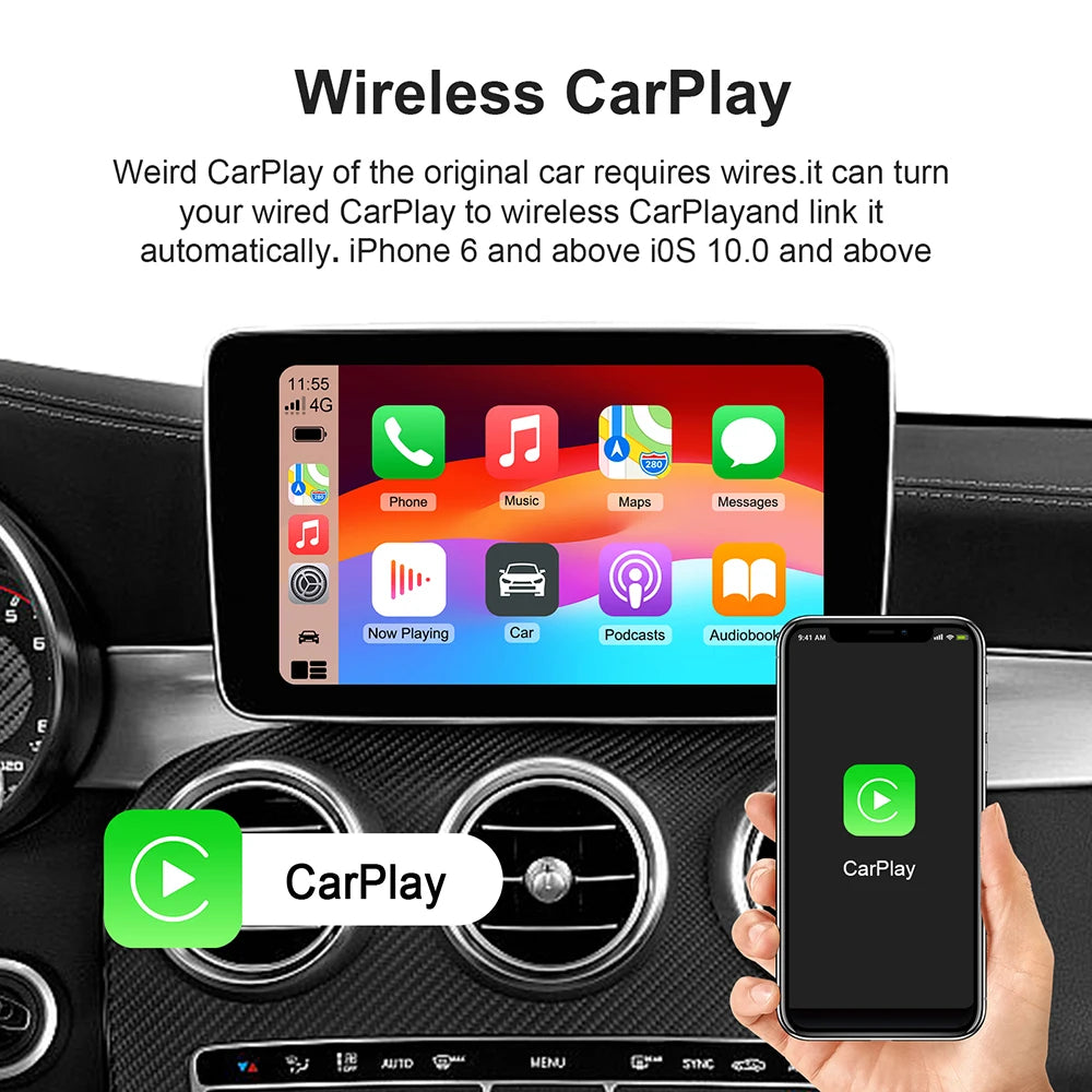 Android 13 CarPlay Ai Box Wireless Box for Netflix YouTube Wireless Carplay Android Auto Car Smart Systems for Wired Carplay