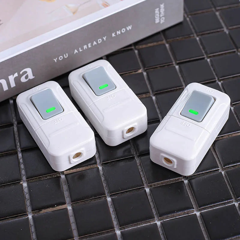 1PCS Boat Shape Switch Small Rocker Button Wiring Switch White Hand Pinch Bedside Small Appliance Push Button White Switch 818