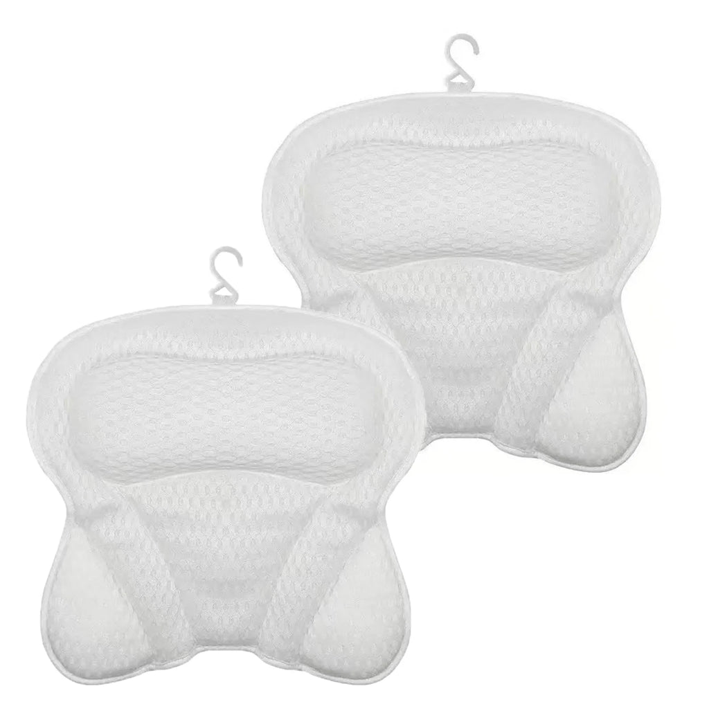 Bathtub Pillow for Tub, Bath Pillow for Neck & Back Support with Strong Suction Cups, Soft Spa Bath Pillow