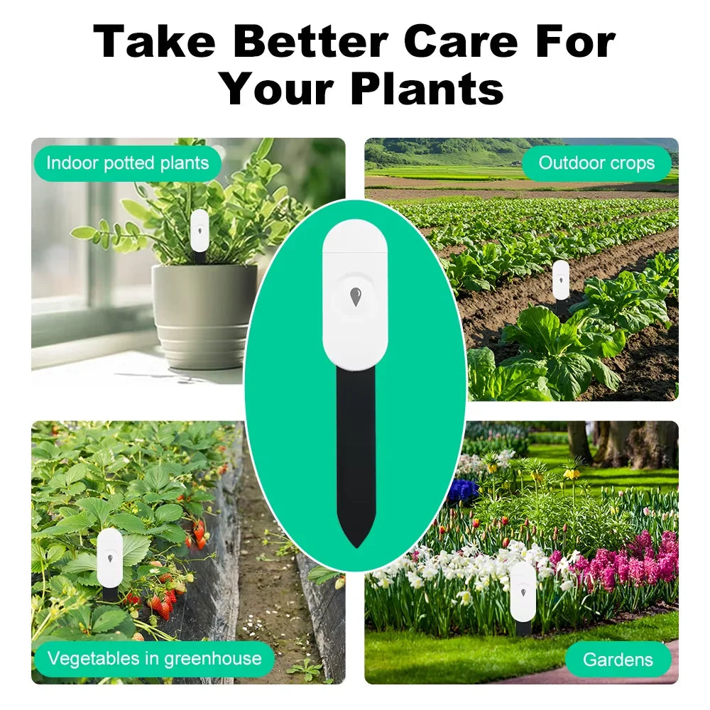 Tuya ZigBee Soil Moisture Tester Humidity Meter Farm Lawn Plants Flower Soil Monitor Sensor Hygrometer Convenient Gardening Tool