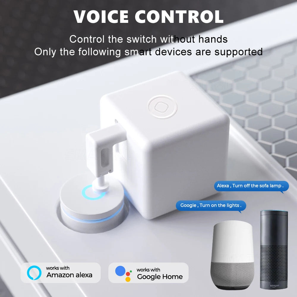 Tuya Zigbee Bluetooth Smart Touch Fingerbot Plus USB Rechargeable Switch Button Pusher Arm Fingerbot Via Alice Alexa Google Home