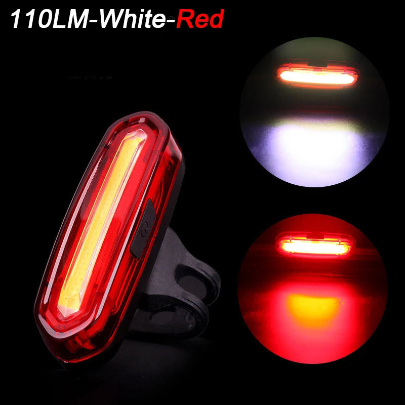 Bike Taillight COB  Bicycle Rear Light With 6 Modes USB Rechargeable Mtb LED Warning Tail Lamp Cycling Accessories