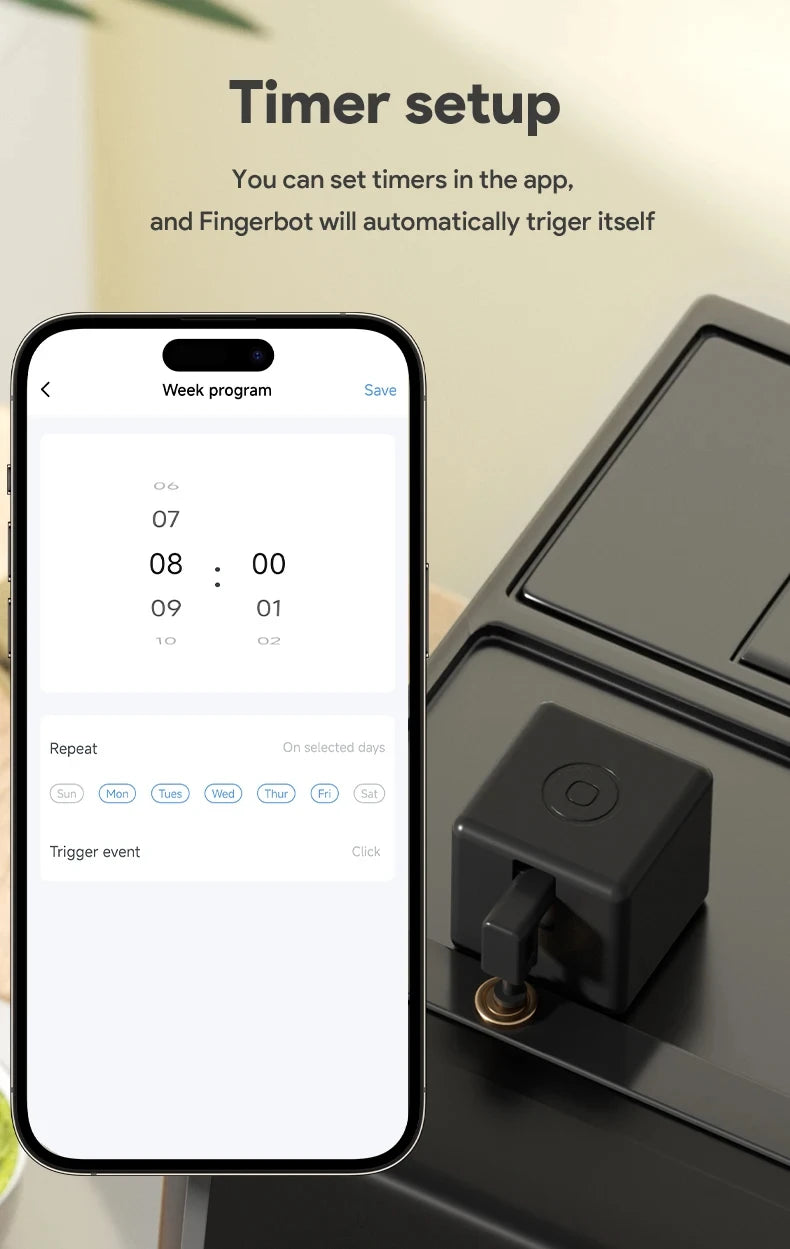 Tuya Zigbee Bluetooth Smart Touch Fingerbot Plus USB Rechargeable Switch Button Pusher Arm Fingerbot Via Alice Alexa Google Home
