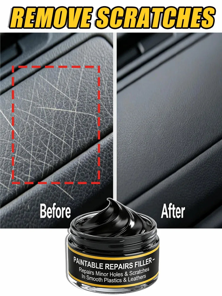 Auto Seat Steering Wheel Repair Cream Leather Plastic Refurbish Wax Car Interior Scratch Restoration Agent G478/*-！~