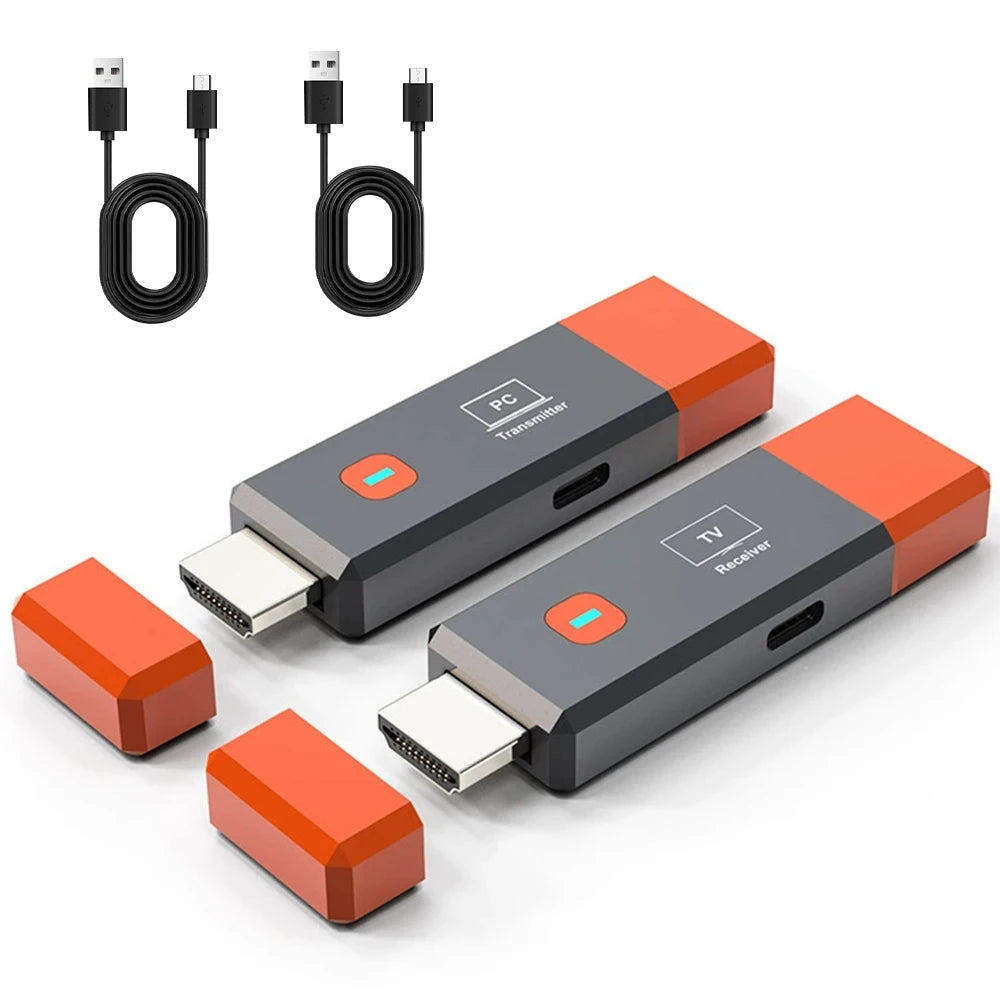 Wireless Transmitter & Receiver, 4K Decode Input 1080P@60Hz Output, Ultra-Low Latency  Plug & Play for Gaming, Home Theater