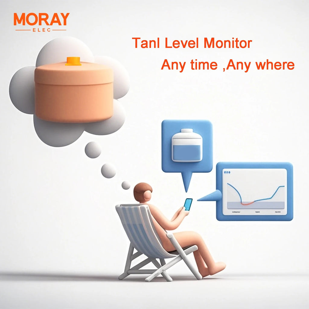 Moray ME201WSP Tuya Smartlife APP Solar Energy Wireless Water Tank Level Gauge For Water Fuel Tank Monitor