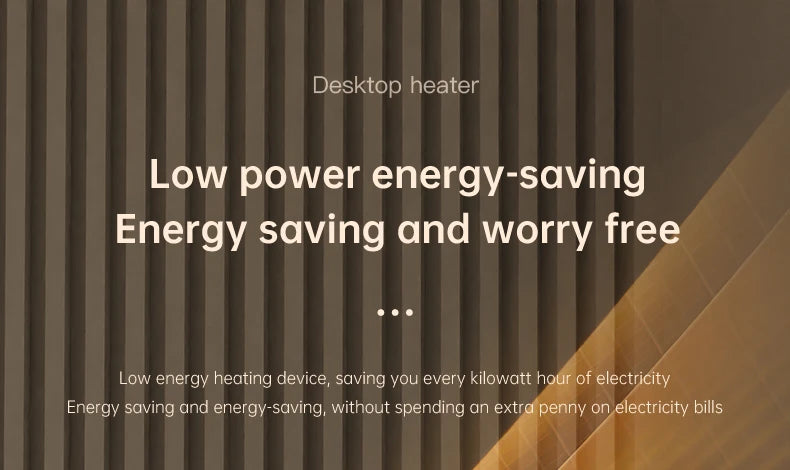 500W Electric Heater Quick Heating Compact 90° Adjustable Angle Portable Desktop Heater Silent Energy Efficient For Home Office