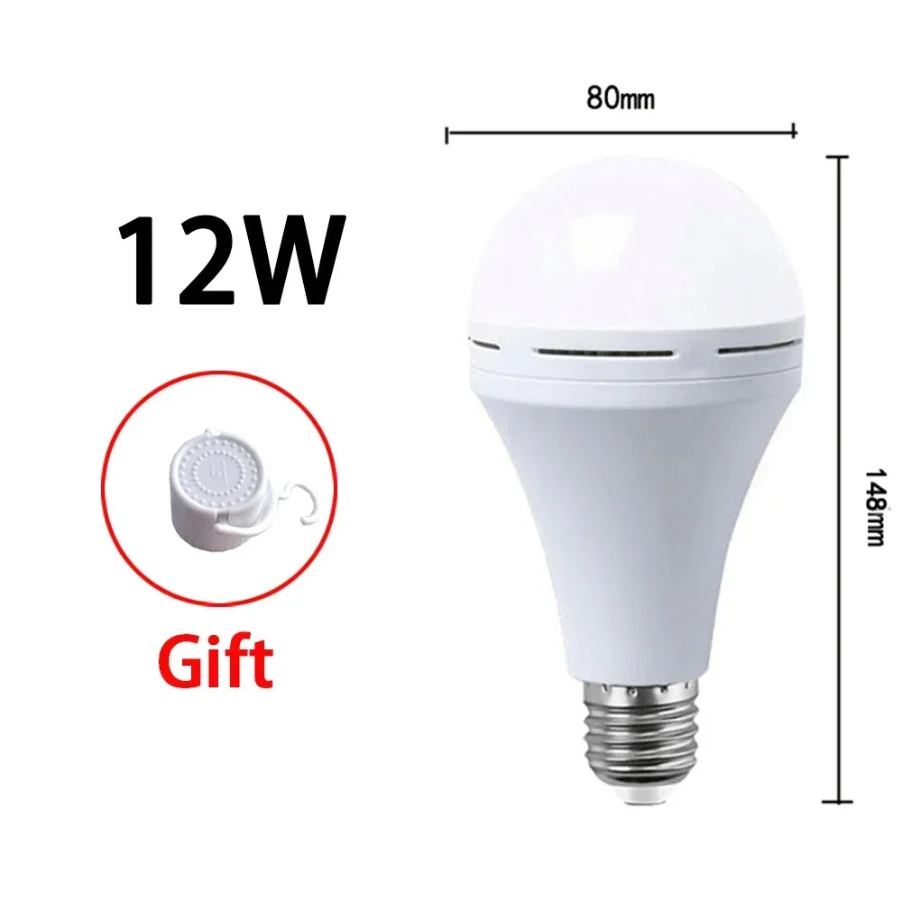 Emergency LED Light Bulb E27 7w 9w 12w 15w Rechargeable 1200mAh Battery 85-265V 110V 220V for Camping Tent Lamp Outdoor Lighting