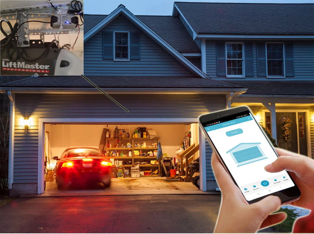 Smart Garage Door Opener Controller, EU plug, Work with Alexa, Echo, Google Home, SmartLife, Tuya App Control, No Hub Required