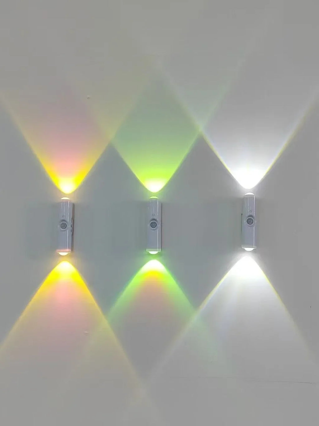 Smart RGB Double-head Wall Light Motion Sensor Magnetic Night Light Rechargeable Spotlight for Bedroom Closet Garden Room Decor