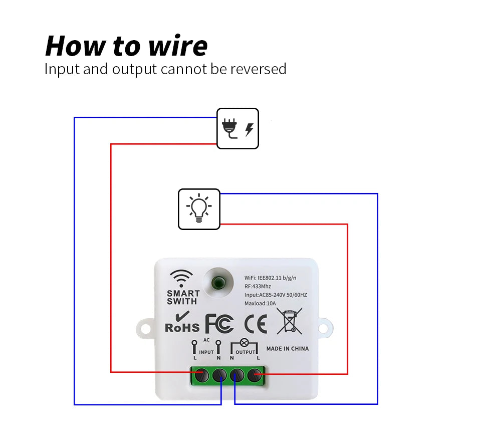 Tuya WiFi Wireless Switch 1/2/3 Gang RF433MHz Voice Control Compatible with Google Home Alexa No Wiring Required Timed Control