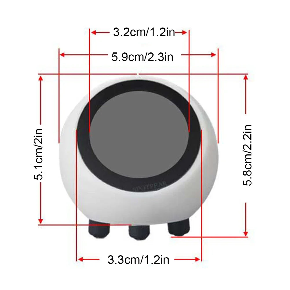 AI Voice Chat Robot No Touch Screen Multi-Function Smart Desktop Robot 1.28in Smart Assistant Robot for Home Office((No Battery)