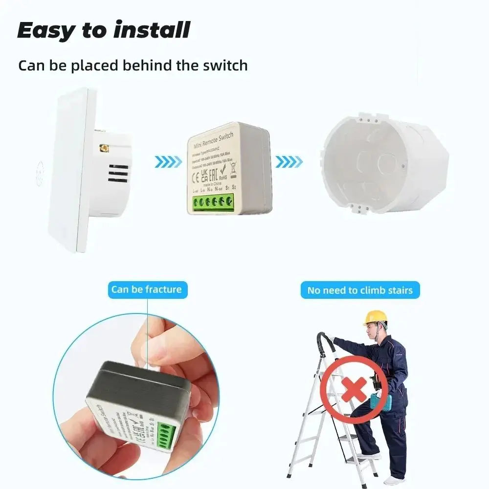 433Mhz RF 86 Wall Panel Switch Wireless Smart Switch Light  with Remote Control Mini Relay Receiver Home Led Light Lamp Fan