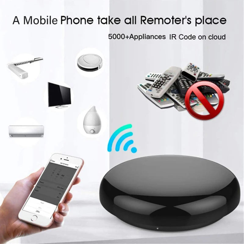 HIMOJO Universal WiFi IR RF Bluetooth Smart Home Appliances Remote Controller for Tuya Smart Life App Alexa Voice Control AC TV