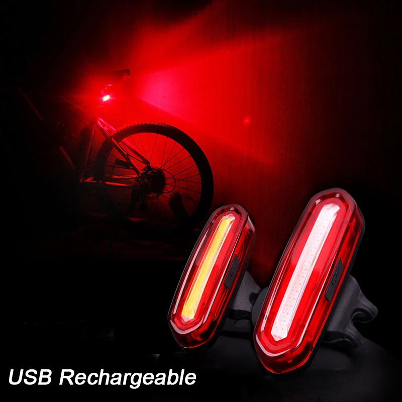Bike Taillight COB  Bicycle Rear Light With 6 Modes USB Rechargeable Mtb LED Warning Tail Lamp Cycling Accessories