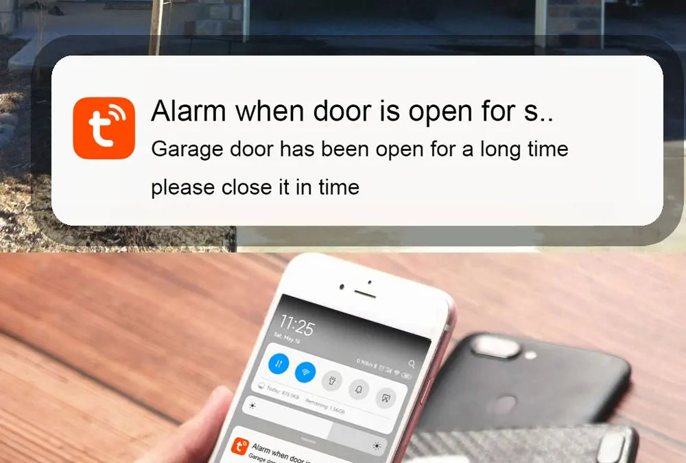 Smart Garage Door Opener Controller, EU plug, Work with Alexa, Echo, Google Home, SmartLife, Tuya App Control, No Hub Required