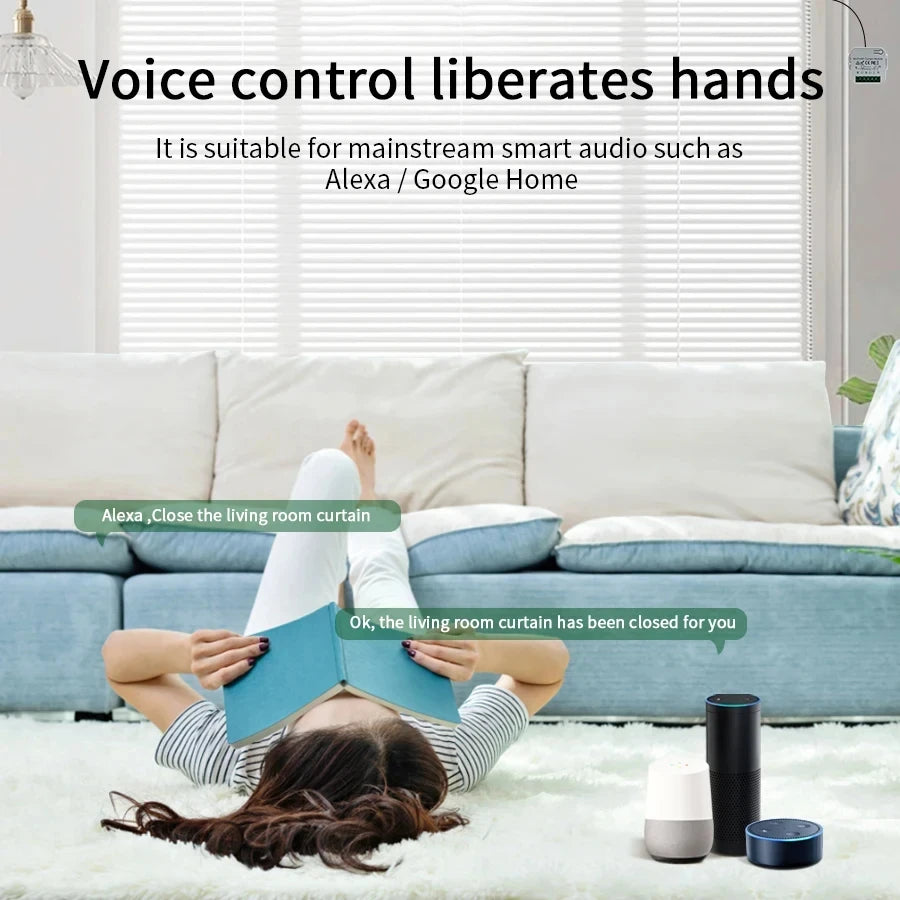 Tuya WiFi Smart Curtain Switch Controller Shutter Shutter Motor Control Smart Life APP Control Alexa Google Home Voice Control