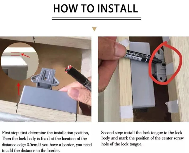Smart Invisible Lock RFID Card Key Digital Lock for Furniture Cabinet Wardrobe - Hidden Installation No Drilling Required