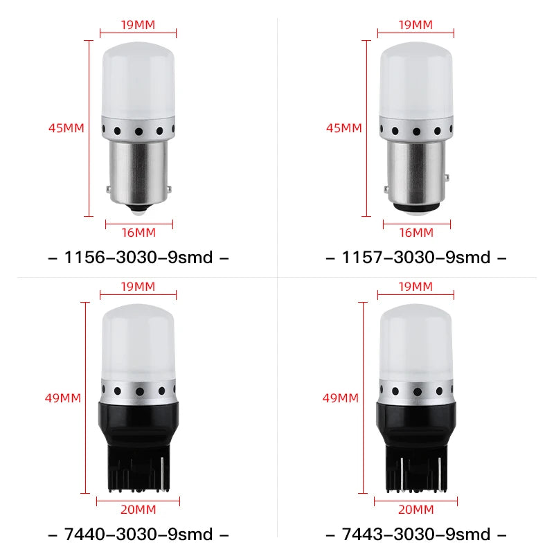 P21W led BAY15D PY21W BA15S White Car LED Bulb P21/5W Turn Signal 1156 3030 1157 T20 W16W T15 W21/5W 7443 W21W 7440
