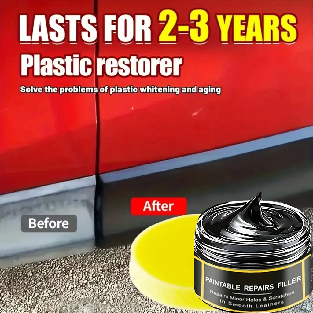 Auto Seat Steering Wheel Repair Cream Leather Plastic Refurbish Wax Car Interior Scratch Restoration Agent G478/*-！~