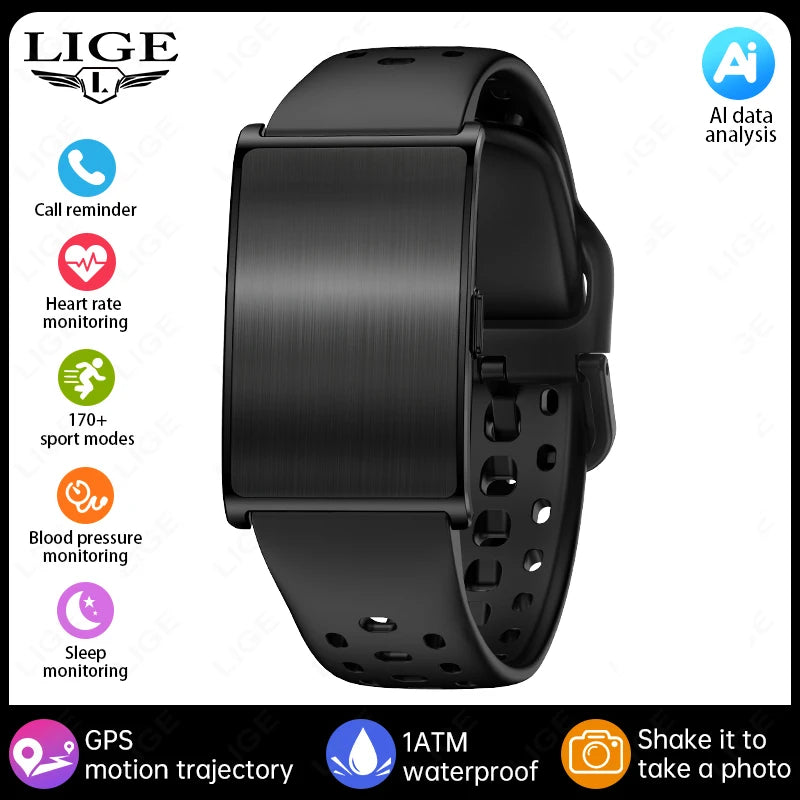 New GPS Trajectory AI Health Bracelet Heart Rate Blood Pressure HRV Monitor Call Reminder Smart Watch Sport Band Fitness Tracker