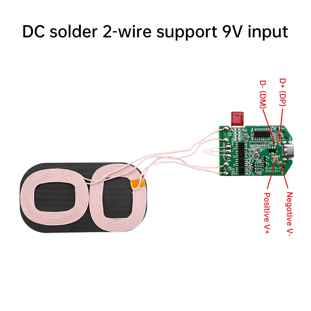 15W Dual Coil Wireless Charging Module Wireless Charger PCBA Multi-Purpose Home Car Device Wireless Charger Module