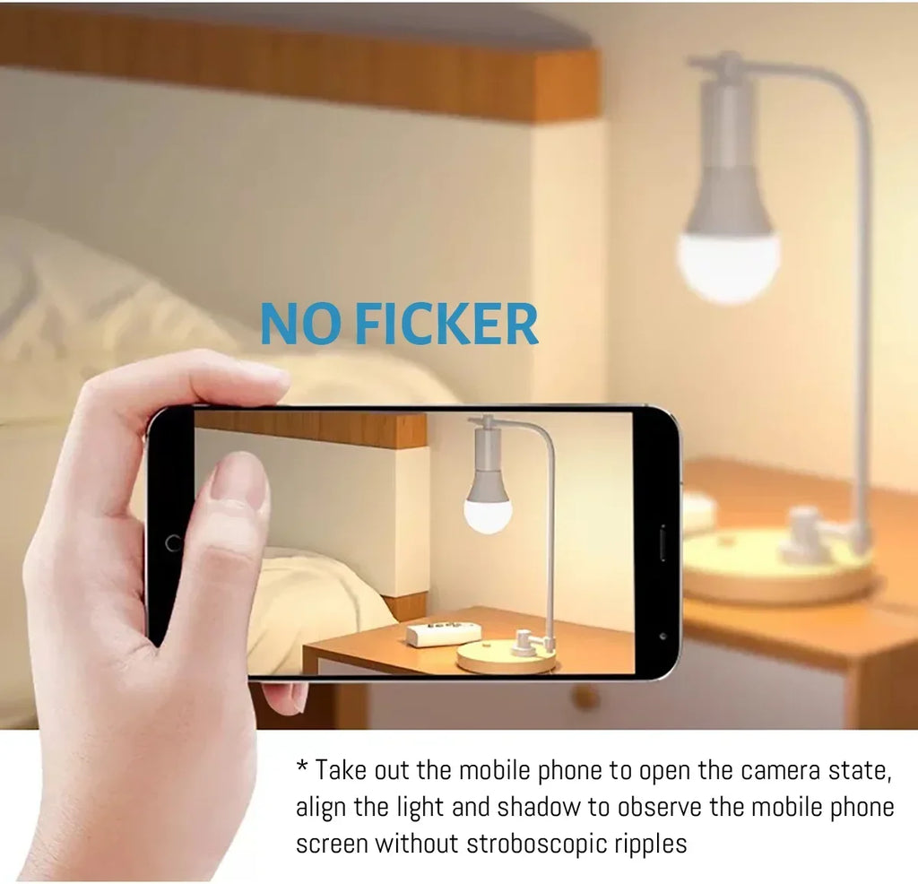 2Pack No Flicker LED Bulb Lamp B22 AC 220V 110V No Flicker 3W 8W 9W 12W 18W 24W Warm Lighting for Home Derection Lamparas Leds