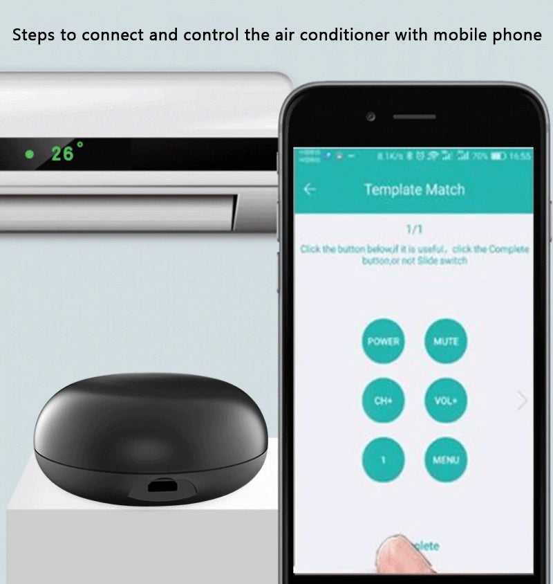 HIMOJO Universal WiFi IR RF Bluetooth Smart Home Appliances Remote Controller for Tuya Smart Life App Alexa Voice Control AC TV