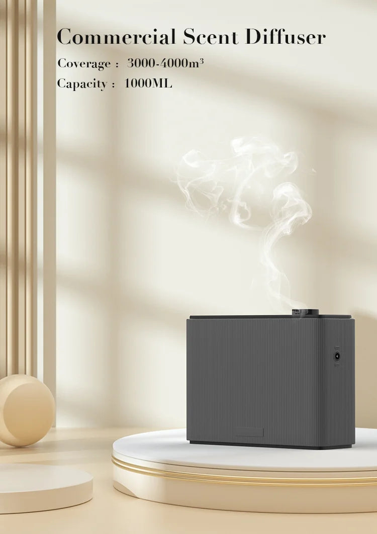 Smart Scent Air Machine For Home Hotel Spa HVAC Aroma Diffuser Cover Up to 4000m³ Black 1000ML Fragrance Diffuser WIFI Bluetooth