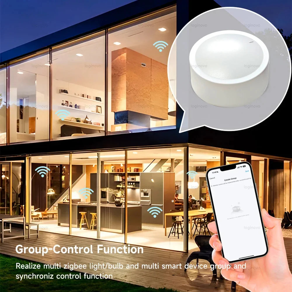 Tuya ZigBee Knob Switch Wireless Scene Button Rotatable Dimmer Controller Switches Remoter Smart Life Home Automation Linkage