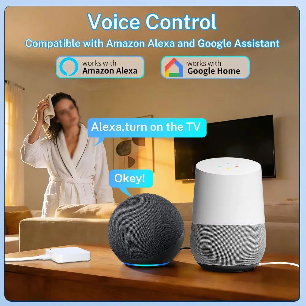 Tuya Zigbee 3.0 Gateway IR Remote Control Hub WiFi Mesh Bridge Smart Life App Compatible with Alexa Google Home