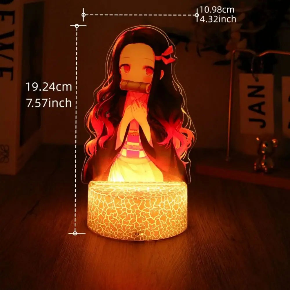 LED Night Light Anime Figure One Piece Luffy Zoro Figures Lamp PVC Action Collection Bedside Table Decoration Kid Christmas Gift