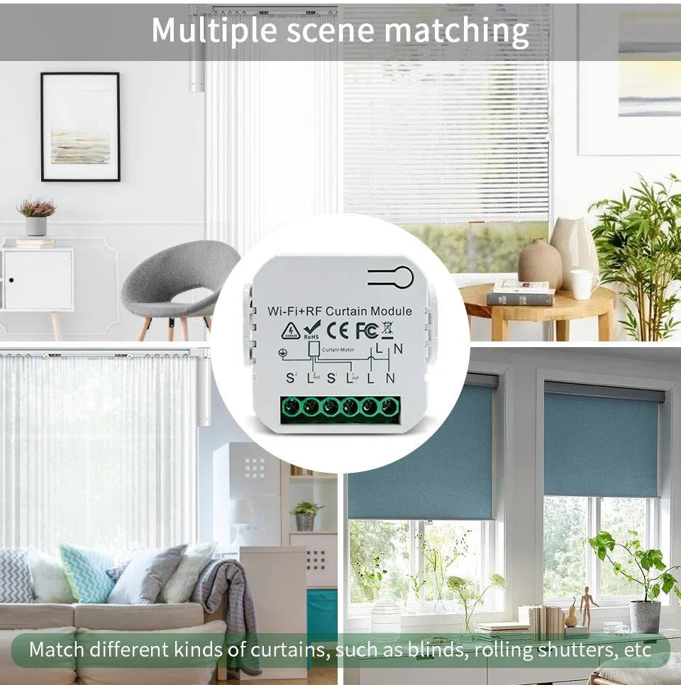 Tuya WiFi Smart Curtain Switch Controller Shutter Shutter Motor Control Smart Life APP Control Alexa Google Home Voice Control