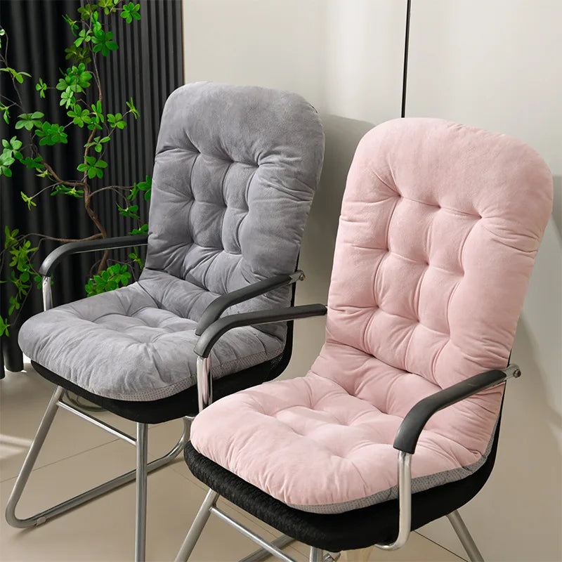 Ultra-Soft Fleece Integrated Seat and Back Cushion, Thickened Winter Pad for Bench, Office Chair, Lounge Chair & Rocking Chair