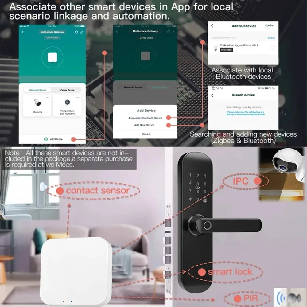 Tuya Zigbee 3.0 Gateway Hub Smart Home Wireless Bridge Smart Life APP Remote Control Automation Device Works with Alexa Google