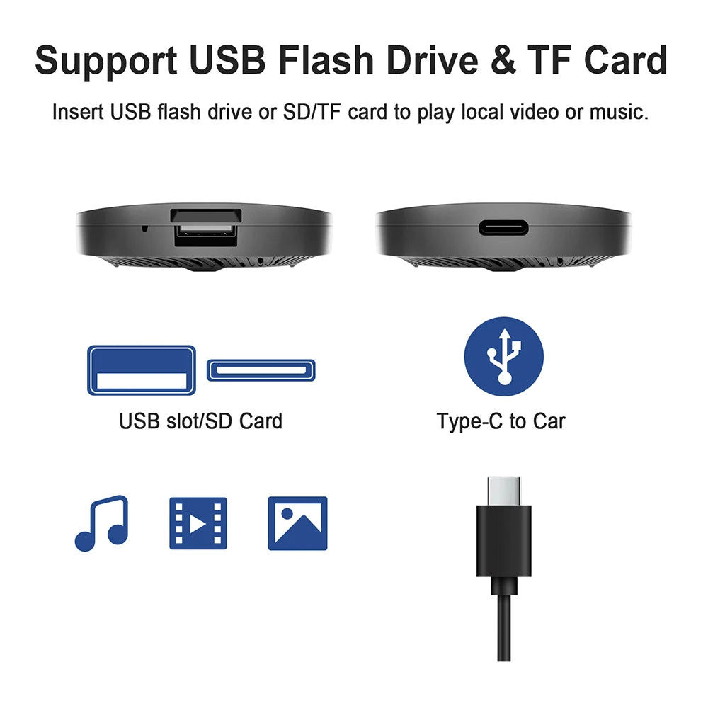 Android 13 CarPlay Ai Box Wireless Box for Netflix YouTube Wireless Carplay Android Auto Car Smart Systems for Wired Carplay