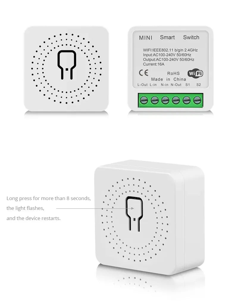 Smart Switch Mini Wifi Relay Breaker Siri Voice Control Wireless Switch Work With Apple Homekit Alexa Google Home